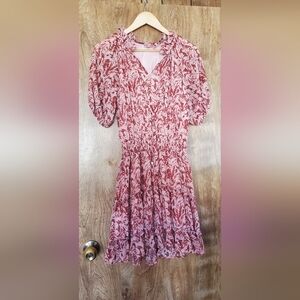 Entro Ruffle Puff Sleeve Mini Dress | S